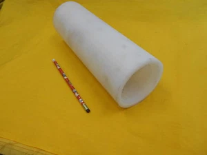 NATURAL UHMW TUBE machinable plastic round bushing stock 4" OD x 3 3/8" ID x 12" - Picture 1 of 1