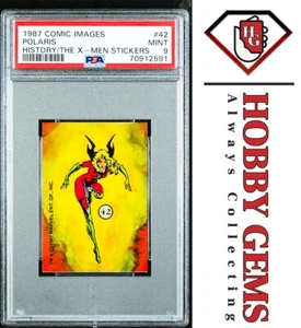 POLARIS PSA 9 1987 Marvel Comic Images History of the X-Men Stickers #42 C1 - Picture 1 of 2
