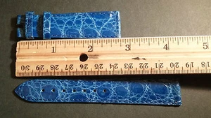Concord Blue Crocodile watch band / strap, 21/16mm - Picture 1 of 1
