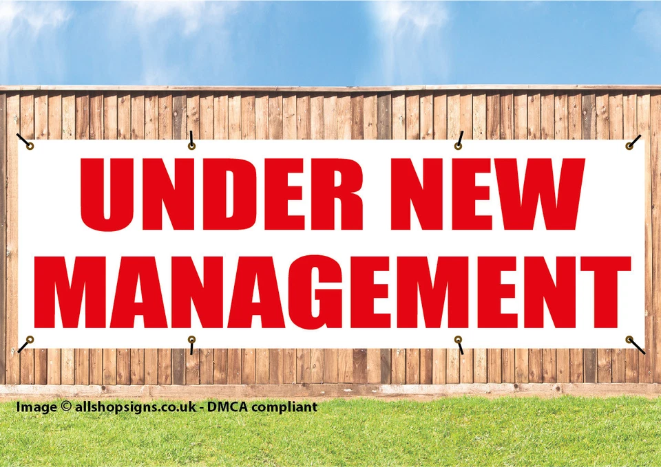 THESIGNSTORE Under new management banner SHOP OR BUSINESS SIGN PVC with Eyelets 001