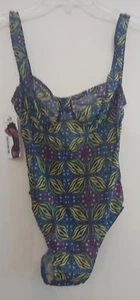 LIFESTYLES DIRECT TAN THRU SWIM C-D CUP UNDERWIRE TANK HEAT GREEN SIZE 6 - Bild 1 von 4