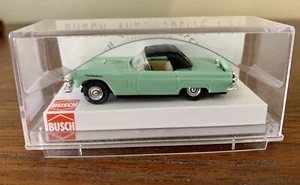 Busch 1956 Ford Thunderbird Green Convertible w/ Black Top 45203 1:87 Mint - Picture 1 of 6