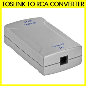 Toslink Jack to RCA Jack Converter Optic Fiber to Coaxial Digital Audio Adapter - Picture 1 of 3