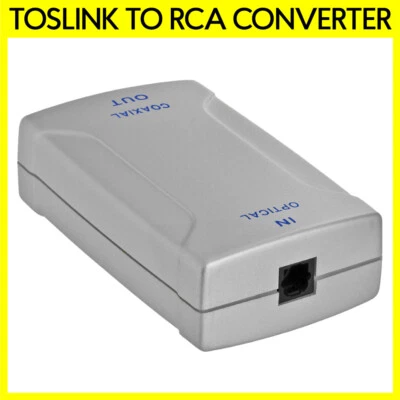 Toslink Jack to RCA Jack Converter Optic Fiber to Coaxial Digital Audio Adapter - Image 1 of 3