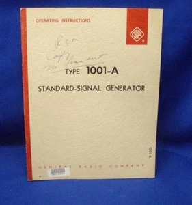 General Radio GenRad Type 1001-A Operating Instructions - Picture 1 of 1