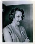 Woman In Sheath Dress With Floral Brooch To Speak Fashion 8X10 Vintage Photo