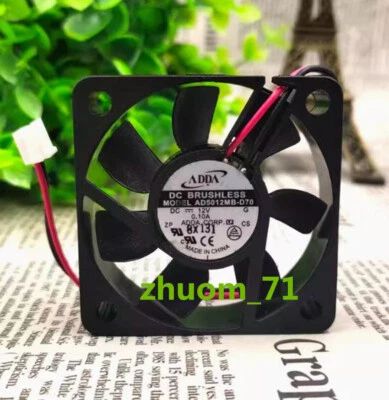 1PC ADDA AD5012MB-D70 5015 12V 0.10A 5CM Double ball cooling fan - Image 1 of 4