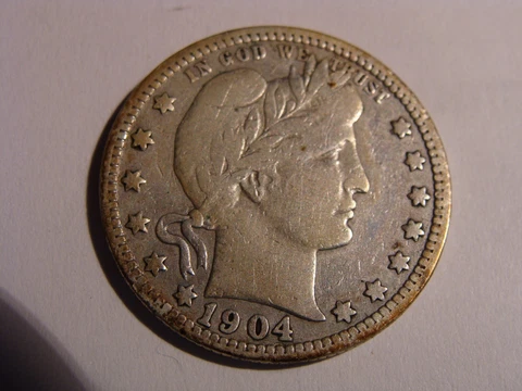 1904 Barber Quarter - FINE condition Cover
