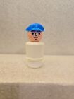 Vintage Fisher Price Little People White Captain Wearing a Blue Cap 