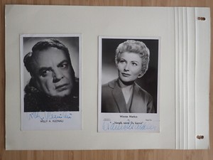 Willy A. Kleinau - Winnie Markus - Franziska Kinz - Jo Heesters Autograph Cards  