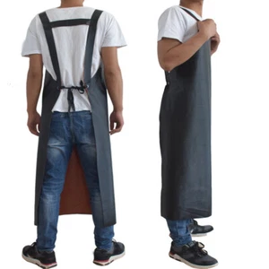 PVC Plastic Apron Cooking Chef Worker Labor Workwear Waterproof for Outdoor Work - Picture 1 of 14