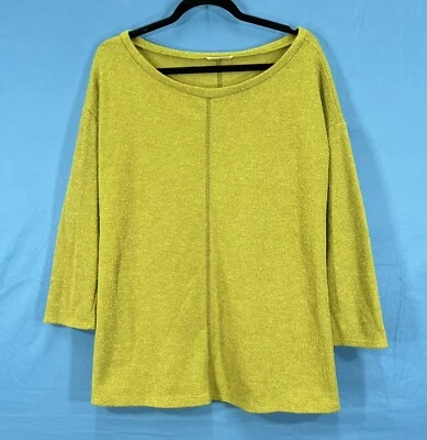 Suéter Pullover EASEL Verde Guisante TEJIDO LIGERO Cuello Redondo MANGA LARGA Talla S Foto 1 de 4