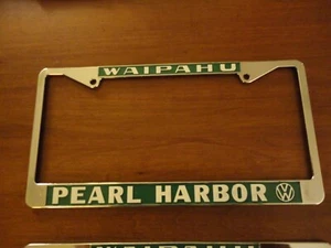 VW Waipahu Pearl Harbor Hawaii License Plate Frame. Metal. New. - Picture 1 of 2