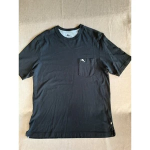 Tommy Bahama Hombres Grande Parche Bolsillo Ligero Forrado Azul Marino Liso Polo - Imagen 1 de 9