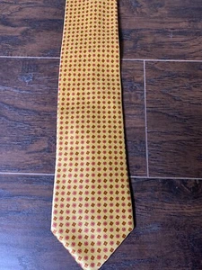 Rare vintage Ermenegildo Zegna yellow/pink/brown abstract soft silk tie 57.5x3.2 - Bild 1 von 2