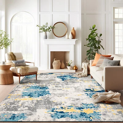 Alfombra Rugshop Alfombra Desgastada Patrón Abstracto 8x10 Alfombras de Sala Alfombras de Interior Foto 1 de 4