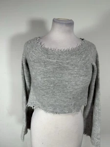 Maglione donna Michael Kors colore grigio manica lunga crop taglia XS campione pezzo - Foto 1 di 9