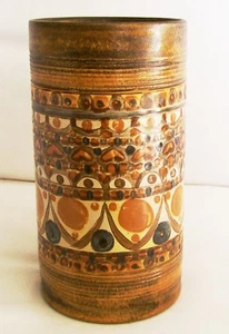 Denby Minaret Vase David Yorath signed ACP Audrey Cole Parker 9 inch 1970s vgc - Picture 1 of 7