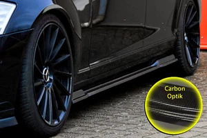 CUP Seitenschweller aus ABS für Mercedes S-Klasse W221 Langversion Carbon Optik - Bild 1 von 3