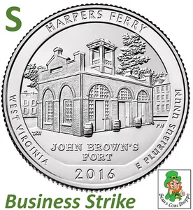 2016 S Harpers Ferry Quarter 25C San Francisco ATB Business Strike BU Ships Free - Picture 1 of 4