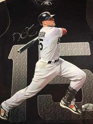 MEN'S BRAND NEW DUSTIN PEDROIA BOSTON RED SOX THREE60 BLACK PICTURE TEE SHIRT - Image 1 of 4