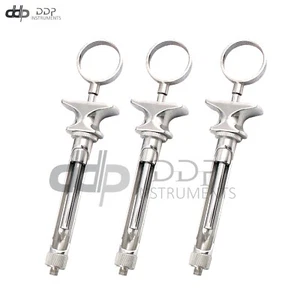 Lot Of 3 Pieces Of A Type Aspirating Syringe Instruments - Picture 1 of 3