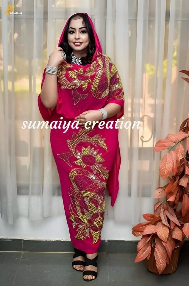 New African Fashion Sudanese Saree Dress Toub Sudanese Wedding Traditional Style - Image 1 of 2