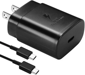 25w Type USB-C Super Fast Wall Charger+3ft Cable For Samsung Galaxy S20 S21 5G - Picture 1 of 12