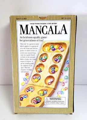 MANCALA (Wood Folding Game Board) Heirloom Quality Game / NIB - Image 1 of 4