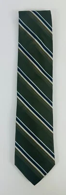 Corbata de seda a rayas John W Nordstrom verde azul 100 % seda para hombre’s Foto 1 de 4