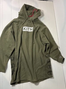 Champion KITH XL Cotton Box Logo Hoodie Color Army Green - Picture 1 of 8