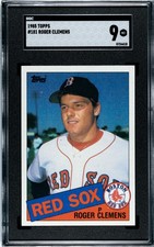 1985 Topps #181 Roger Clemens Rookie Card SGC 9 MT