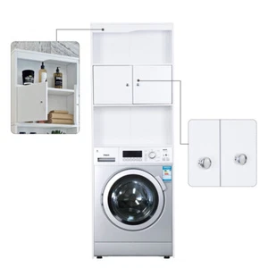 Waschmaschinenschrank Überbauschrank Badezimmerregal 178 cm Waschmaschinengestel - Bild 1 von 8