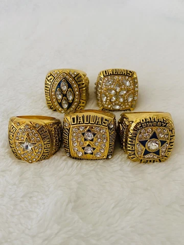 5 PCS Dallas Cowboys Championship Complete Ring, US SHIP Cover
