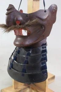 MENPO (mask) of YOROI (armor) : EDO : 10.9 × 6.5 × 5.4 " 420g - Picture 1 of 10