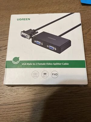 UGREEN VGA MALE TO 2 FEMALES VIDEO SPLITTER CABLE.  B641 - Image 1 of 2