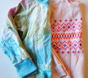 Girls Sweatshirts Cat & Jack XL 14 and Limeapple 14-16 Pink Tie Dye Lot of 2 - Picture 1 of 22