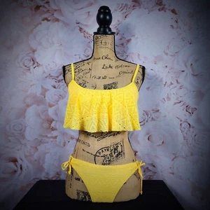 Yellow Ruffle Flounce Matching Bikini Set - Picture 1 of 14