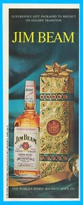 1963 JIM BEAM Kentucky bourbon Whiskey vintage PRINT AD liquor Christmas gift - Picture 1 of 3