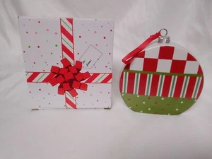 CHRISTMAS REINDEER CHOW RECIPE LARGE CERAMIC ORNAMENT TABLE DECOR BY TARA (NIB) - Picture 1 of 3