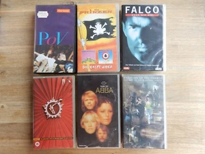 6 x FALCO ABBA FGTH PETER GABRIEL PRINZEN BEAUTIFUL SOUTH VHS VIDEO KASSETTEN - Bild 1 von 11