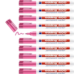 Edding 400 Permanentmarker Rosa 10 Stück | 1mm Rundspitze Pink - Bild 1 von 3