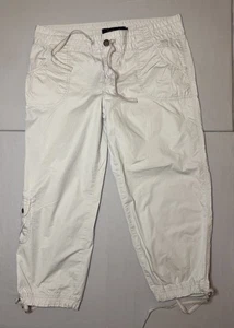 Beige Calvin Klein Cargo Caprihose für Damen Größe 14 - Bild 1 von 5