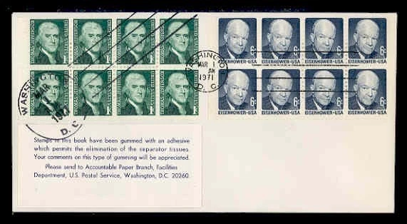 1278ae/1393ae DULL GUM BOOKLET PANES of 8 FDC - BAYLESS - Image 1 of 2