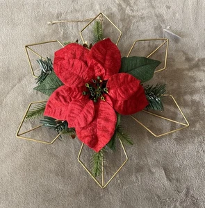 NEU* ABELLA Flora künstl. Hängedeko Metall-Eiskristall weihnachtlich Ø35cm (1318 - Bild 1 von 3