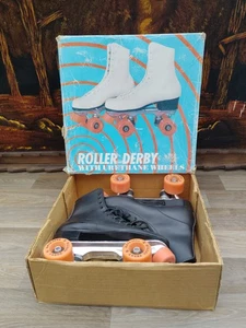 Vintage Roller Derby All Black Rollschuhe Damengröße 9 *BESCHREIBUNG LESEN* - Bild 1 von 19