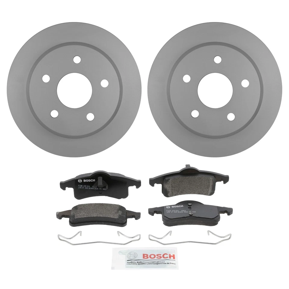 Kit de rotores de freno de disco trasero y pastillas de freno semi-métricas Bosch para Jeep Grand Cherokee Foto 1 de 1