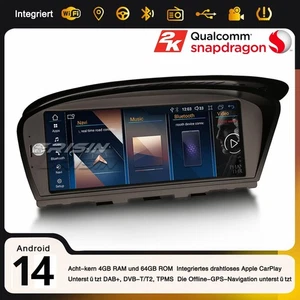 Radio Coche 8,8" Android 14 Navi DAB+ BMW SERIE 3/5/6 E90 E91 E92 E93 E60/61/63/64 CCC - Imagen 1 de 24