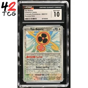 CGC Gem Mint 10 Fan Rotom REV HOLO 085/131 Pokémon Prismatic Evolutions PRE EN - Picture 1 of 4