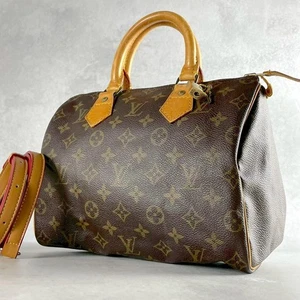 LOUIS VUITTON Speedy 25 M41528 Monograma Bolso de Mano Hombro 2 Vías PVC Candado 416 - Imagen 1 de 24